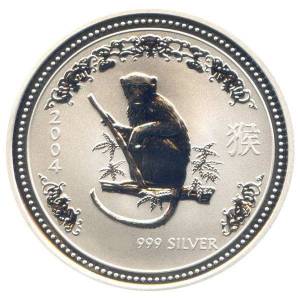 Bild von 1 oz Lunar I Silber - Affe 2004